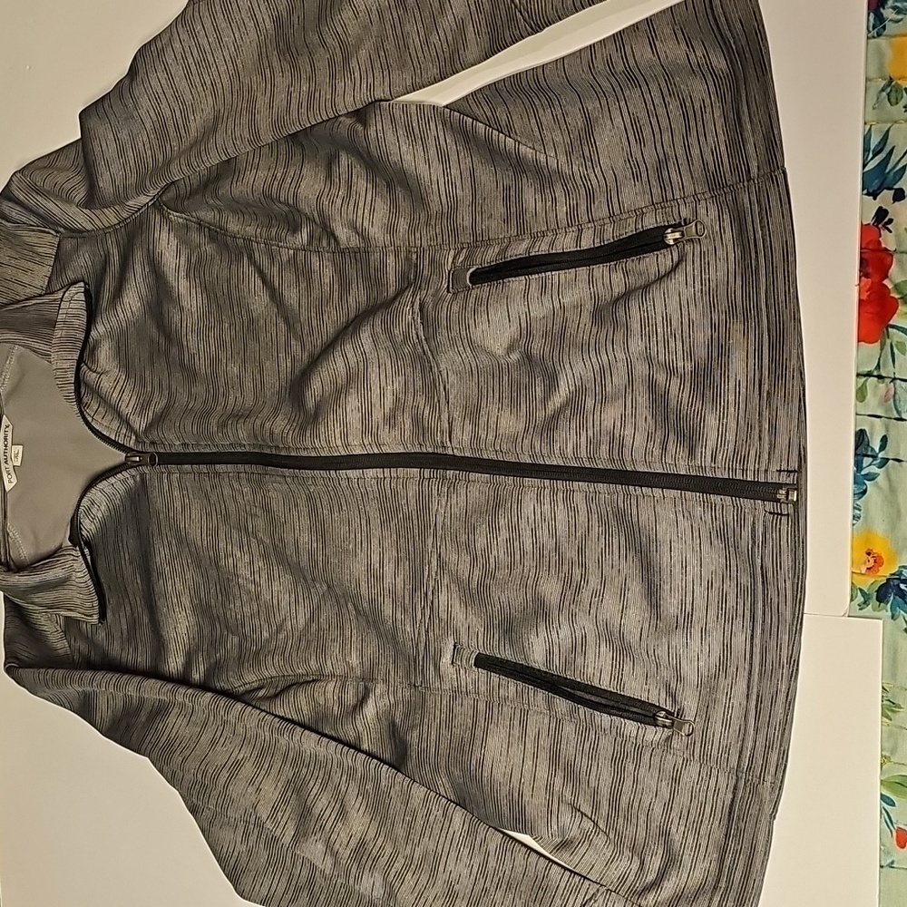 Port authority full zip grey coat size xl